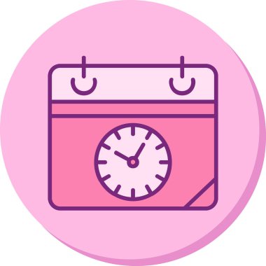 Zamanlama simgesi, vektör illüstrasyonu