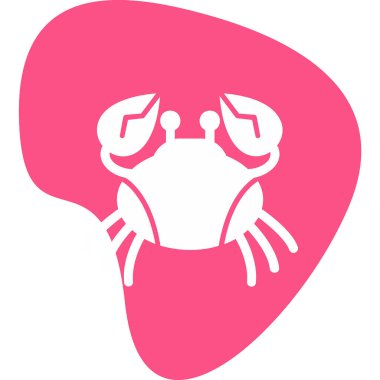 Yengeç simgesi, vektör illüstrasyonu basit tasarım 