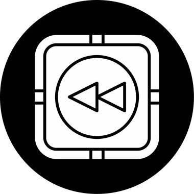 Hızlı Geri Dönüş simgesinin vektör illüstrasyonu 