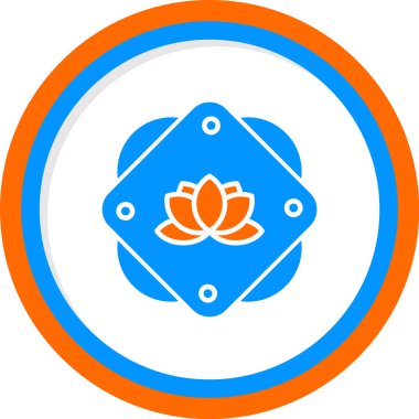 lotus. Web simgesi basit illüstrasyon