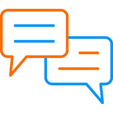 Sohbet baloncukları simgesi, vektör illüstrasyonu basit tasarım