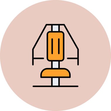Chest Press makine simgesinin vektör illüstrasyonu