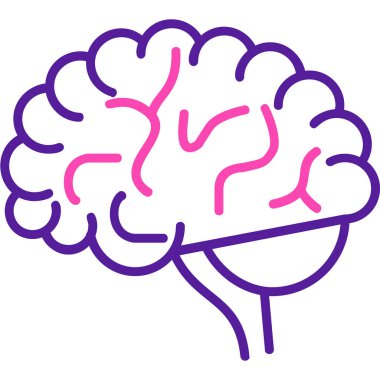 Beyin. Web simgesi basit illüstrasyon 