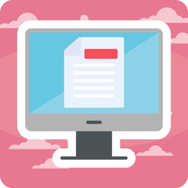 Çevrimiçi Test Ağı simgesi, vektör illüstrasyonu