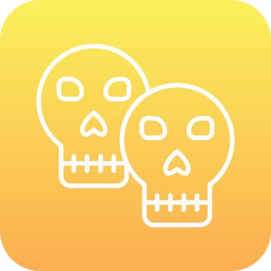 kafatası simgesi vektör illüstrasyonu