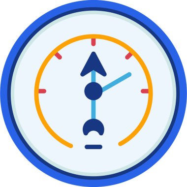 Barometre. Web simgesi basit illüstrasyon         