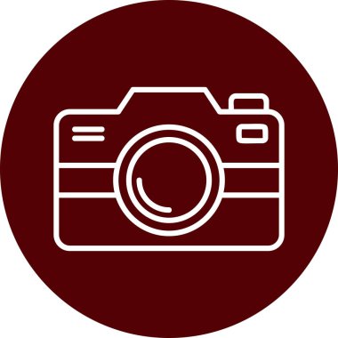 Fotoğraf makinesi simgesi, vektör illüstrasyonu. düz tasarım biçimi              