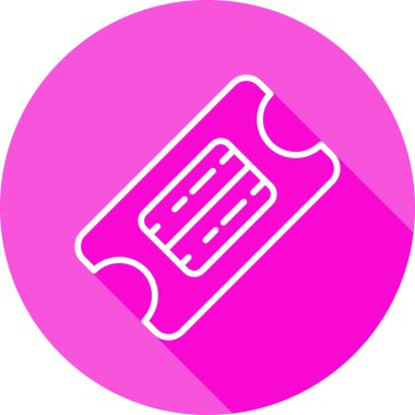Bilet. Web simgesi basit illüstrasyon