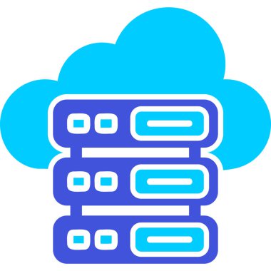 Bulut Sunucusu simgesi, vektör illüstrasyonu basit tasarım