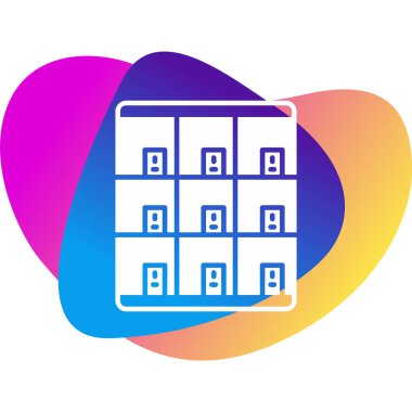 Dolap simgesi, vektör illüstrasyonu basit tasarım