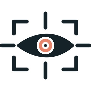 vizyon web simgesi, vektör illüstrasyonu 