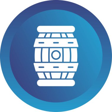 Namlu simgesi, vektör illüstrasyonu basit tasarım