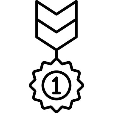 Rozet simgesi, vektör illüstrasyonu