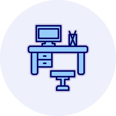 işyeri web simgesi vektör illüstrasyonu