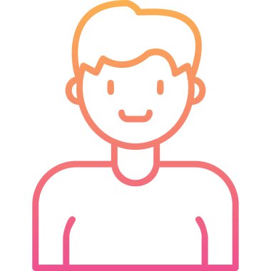 İnsan avatar web simgesi basit illüstrasyon 