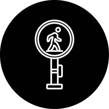 Yürüyüş simgesi vektör illüstrasyonu