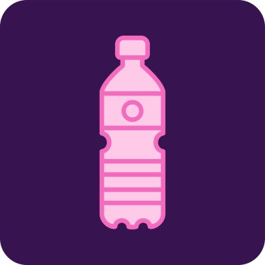 Su şişesi. Web simgesi basit illüstrasyon