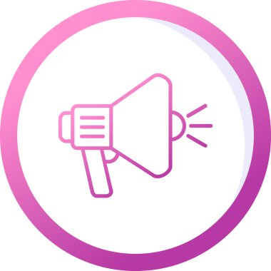 megafon web simgesi, vektör çizim 