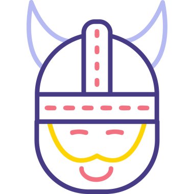 Viking simgesi, vektör illüstrasyonu basit tasarım