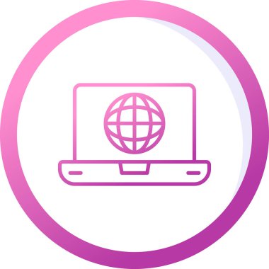 İnternet web simgesi basit illüstrasyon 