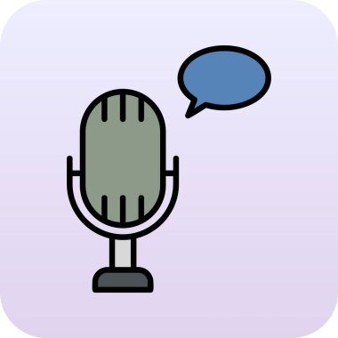 vector illustration of Voice message icon                        