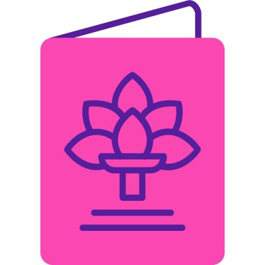 Tebrik kartı simgesi vektör illüstrasyonu