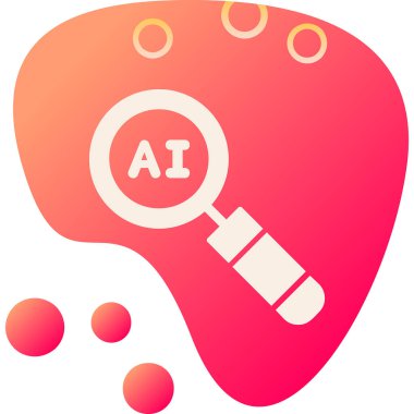 Ai Arama Web simgesi, vektör illüstrasyonu 