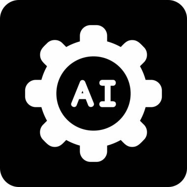 Ai Ayarları web simgesi, vektör illüstrasyonu 