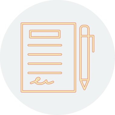 Kalem simgesi çizimi olan planlayıcı