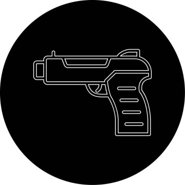 Silah. Web simgesi basit illüstrasyon 