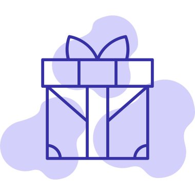 gift box with bow, vector illustration