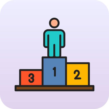 Podyum vektör simgesinde kazanan