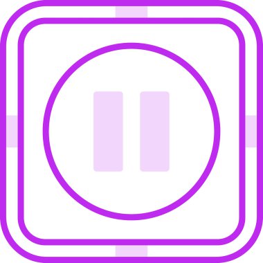 Duraklat düğmesi simgesinin vektör çizimi    