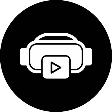 vr gözlük simgesi vektör illüstrasyonu