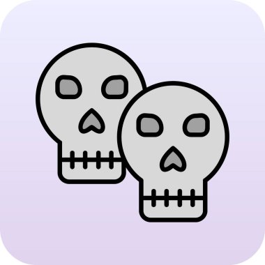 kafatası simgesi vektör illüstrasyonu