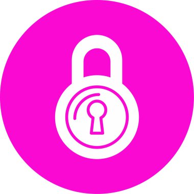 kilit düz simge vektör çizim