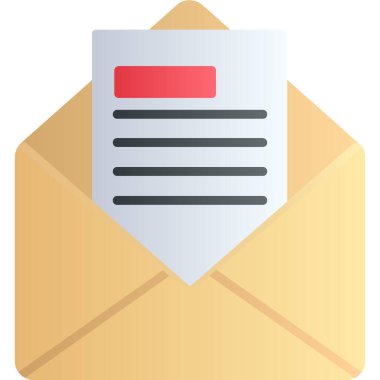 E- posta İş Teklif simgesi vektör illüstrasyonu