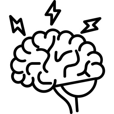 Beyin fırtınası web simgesi, vektör illüstrasyonu 