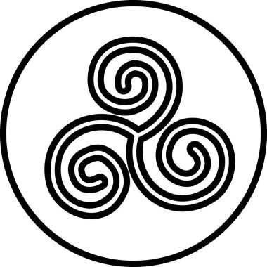 Triskele web imza vektör illüstrasyonu 