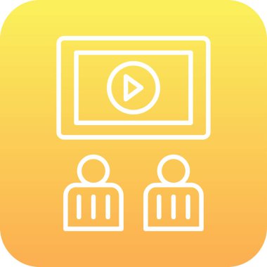 Sinema, çevrimiçi video oynatıcı vektör illüstrasyonu