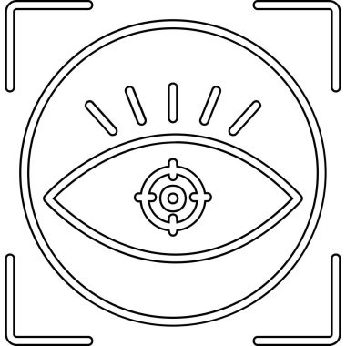 vizyon web simgesi, vektör illüstrasyonu 