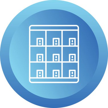 Dolap simgesi, vektör illüstrasyonu basit tasarım