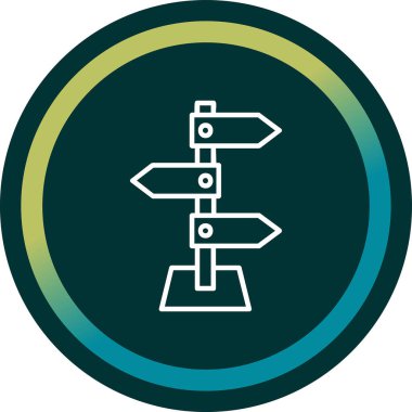 yön işareti simgesi, vektör illüstrasyonu 