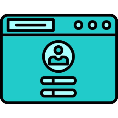 Günlük Kaydı Web simgesi, vektör illüstrasyonu