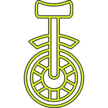 Tek tekerlekli bisiklet. Web simgesi basit illüstrasyon