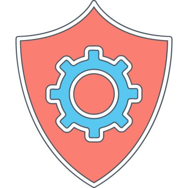 Veri koruma simgesi, vektör çizim                  