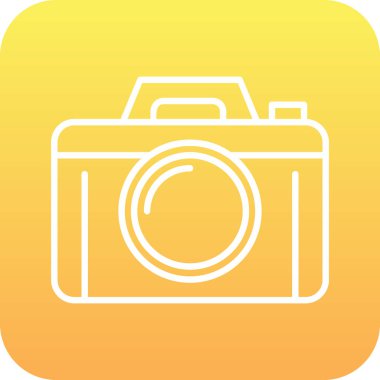 Bir fotoğraf makinesi simgesinin vektör illüstrasyonu