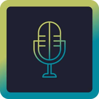 mikrofon simgesi vektör illüstrasyonu 