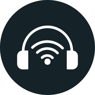 Çevrimiçi Podcast ikon vektör çizimi