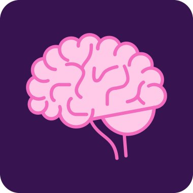 Beyin. Web simgesi basit illüstrasyon 